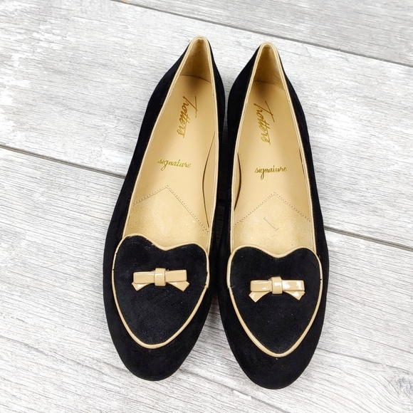New! Trottere Cheyenne Black Suede Combo Slip On Dress Flats**Priced to Sell** - Picture 5 of 10